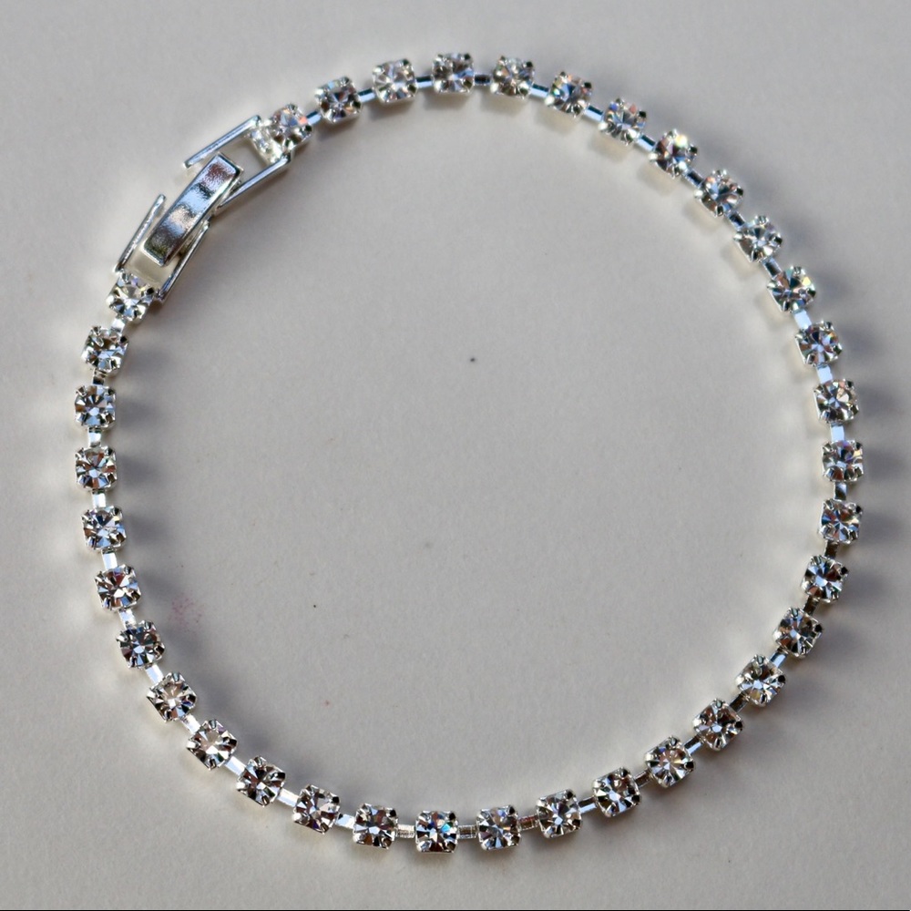 Silver tennis bracelet “sml diamond”